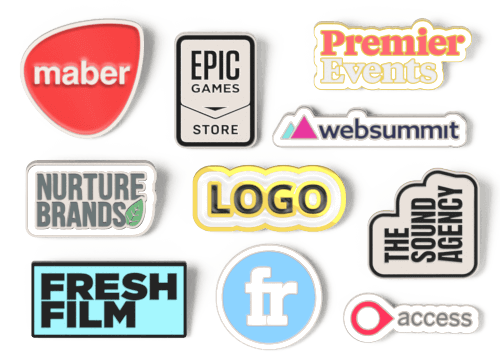 Badge i emalj - Pins i emalj med tryck Badge i emalj - Pins i emalj med tryck