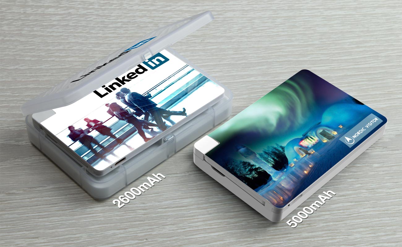 Card - Kort-powerbanks med tryck gallery thumbnail