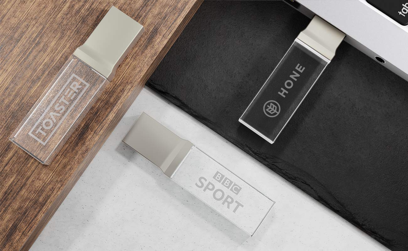 Crystal - USB minnen glas med tryck gallery thumbnail