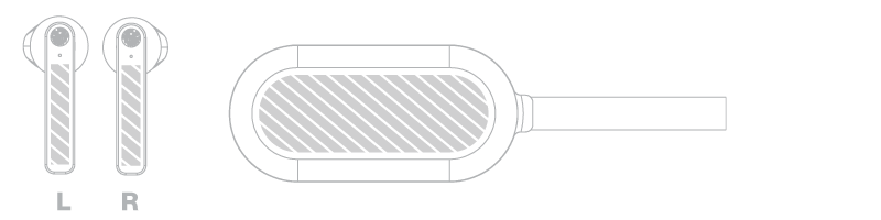 Bluetooth® Hörlurar Screentryck