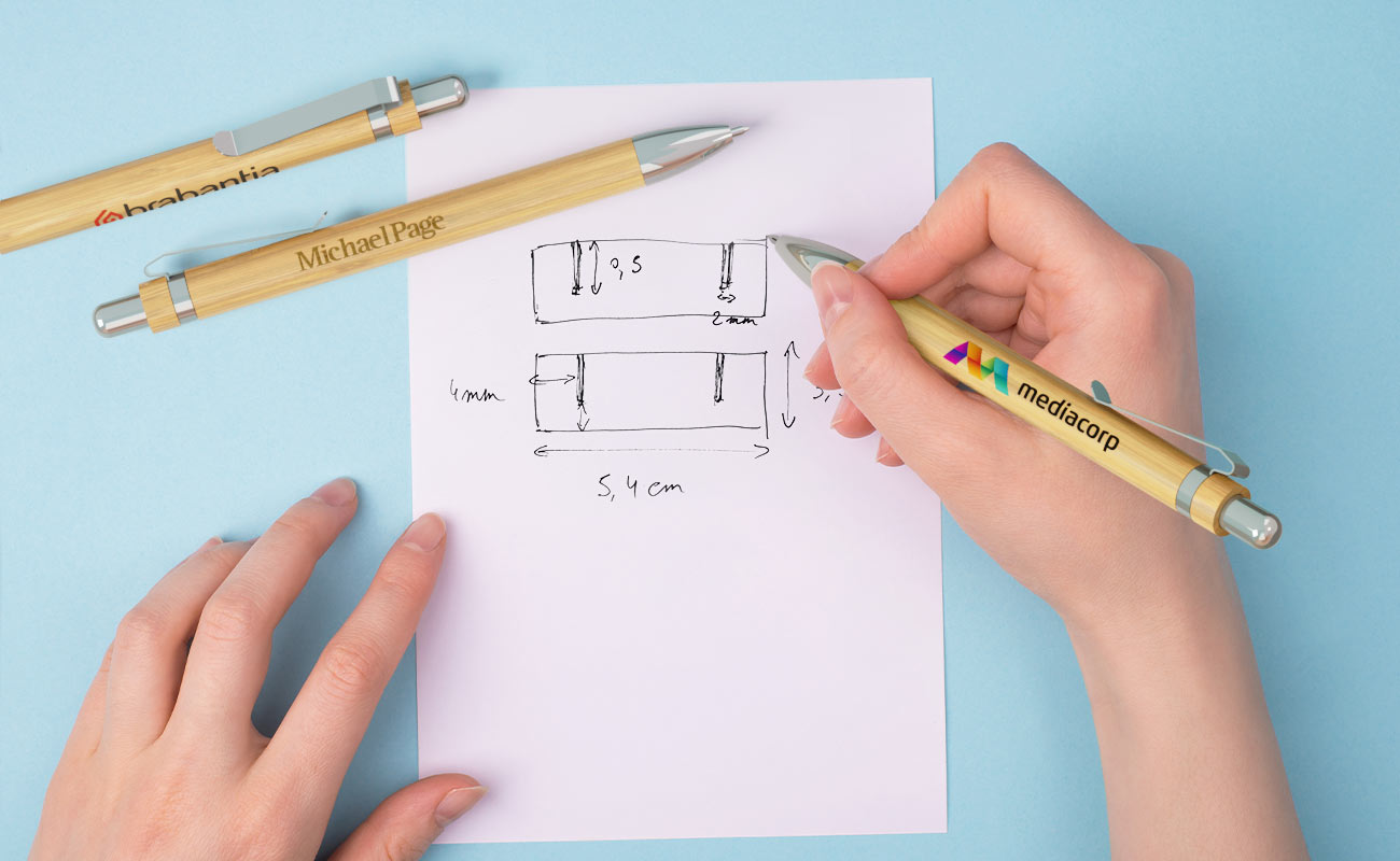 Essence - Bambupennor med logotyp gallery thumbnail