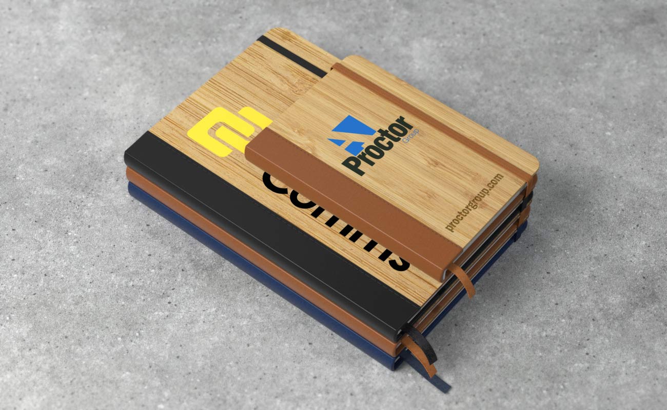 Grove - Personliga Anteckningsböcker i bambu med tryck gallery thumbnail
