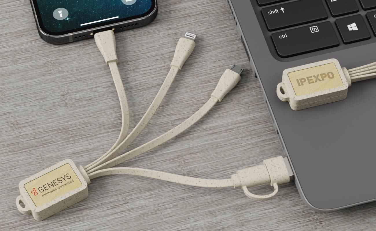 Multi Wood - Apple Lightning till USB-kabel med tryck gallery thumbnail