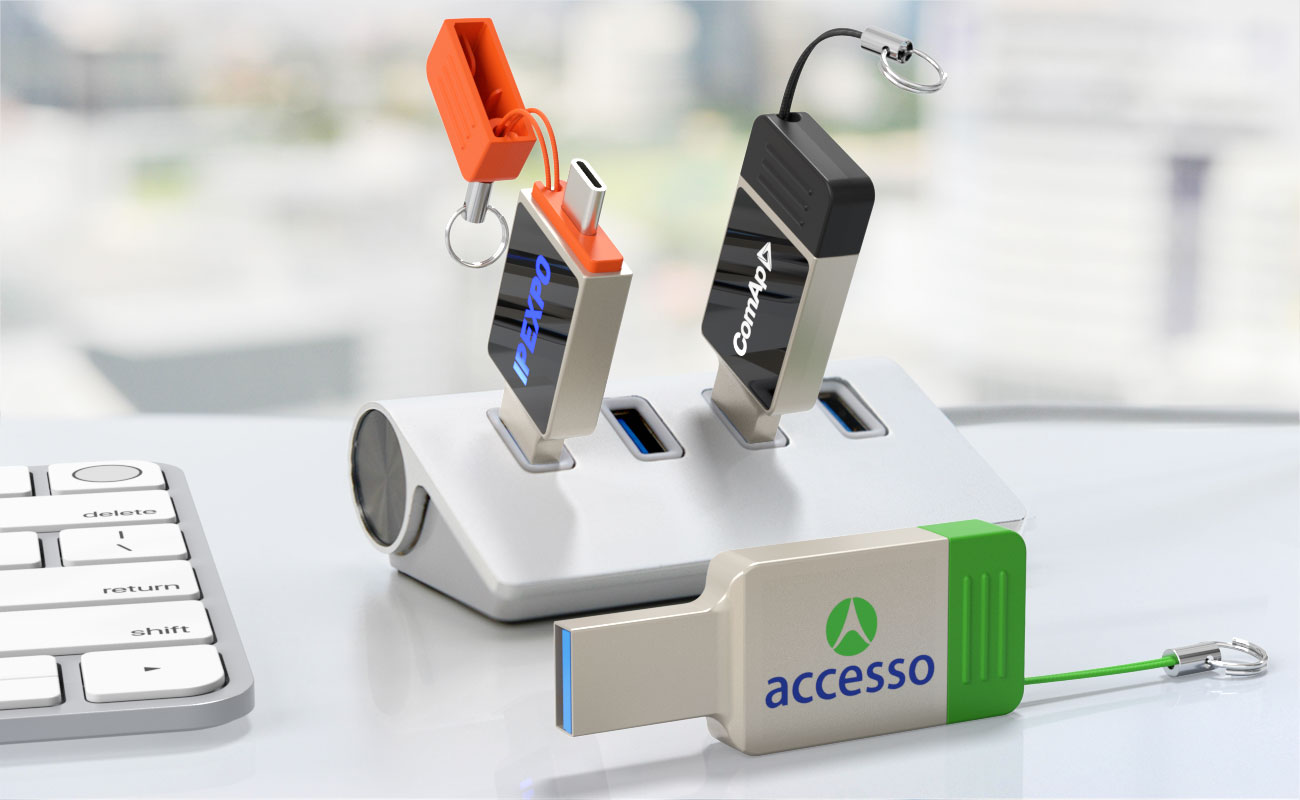 Neon - USB Minnen med USB-C med Tryck gallery thumbnail