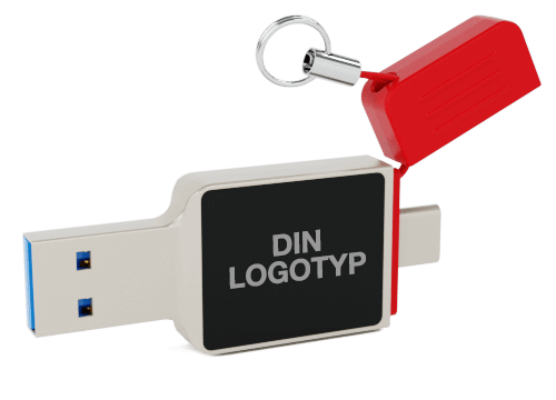 Neon - USB Minnen med USB-C med Eget Tryck Neon - USB Minnen med USB-C med Eget Tryck