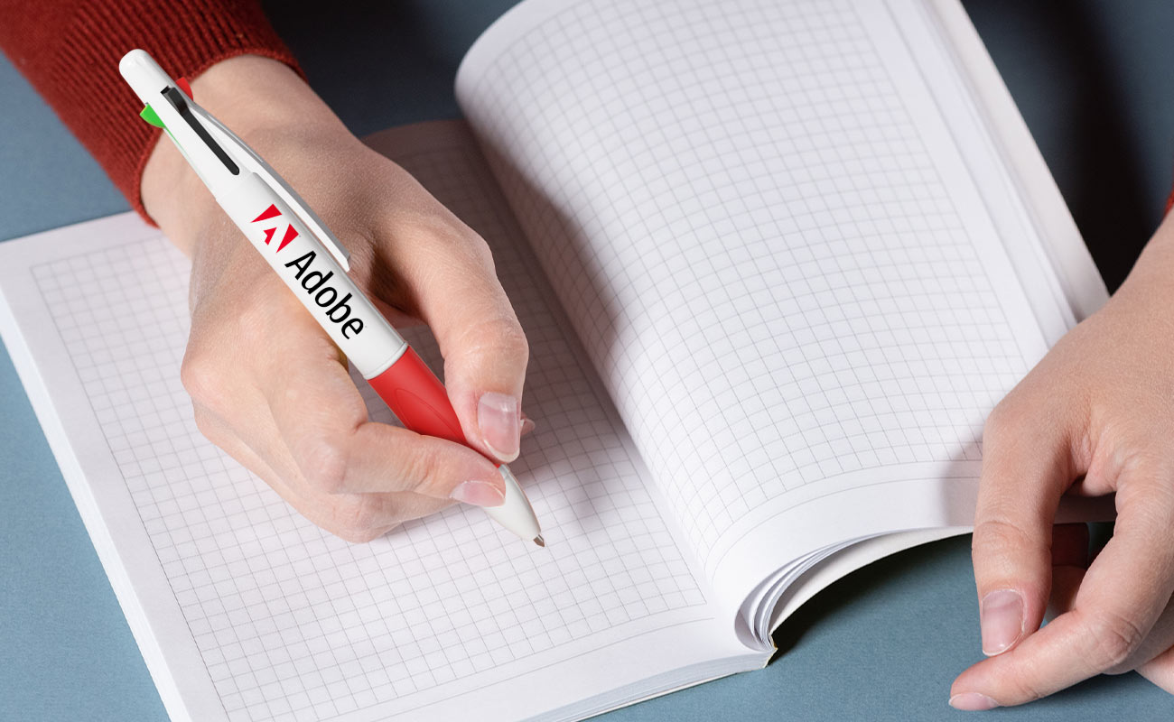 Quad - 4-färgs Pennor med logotyp gallery thumbnail