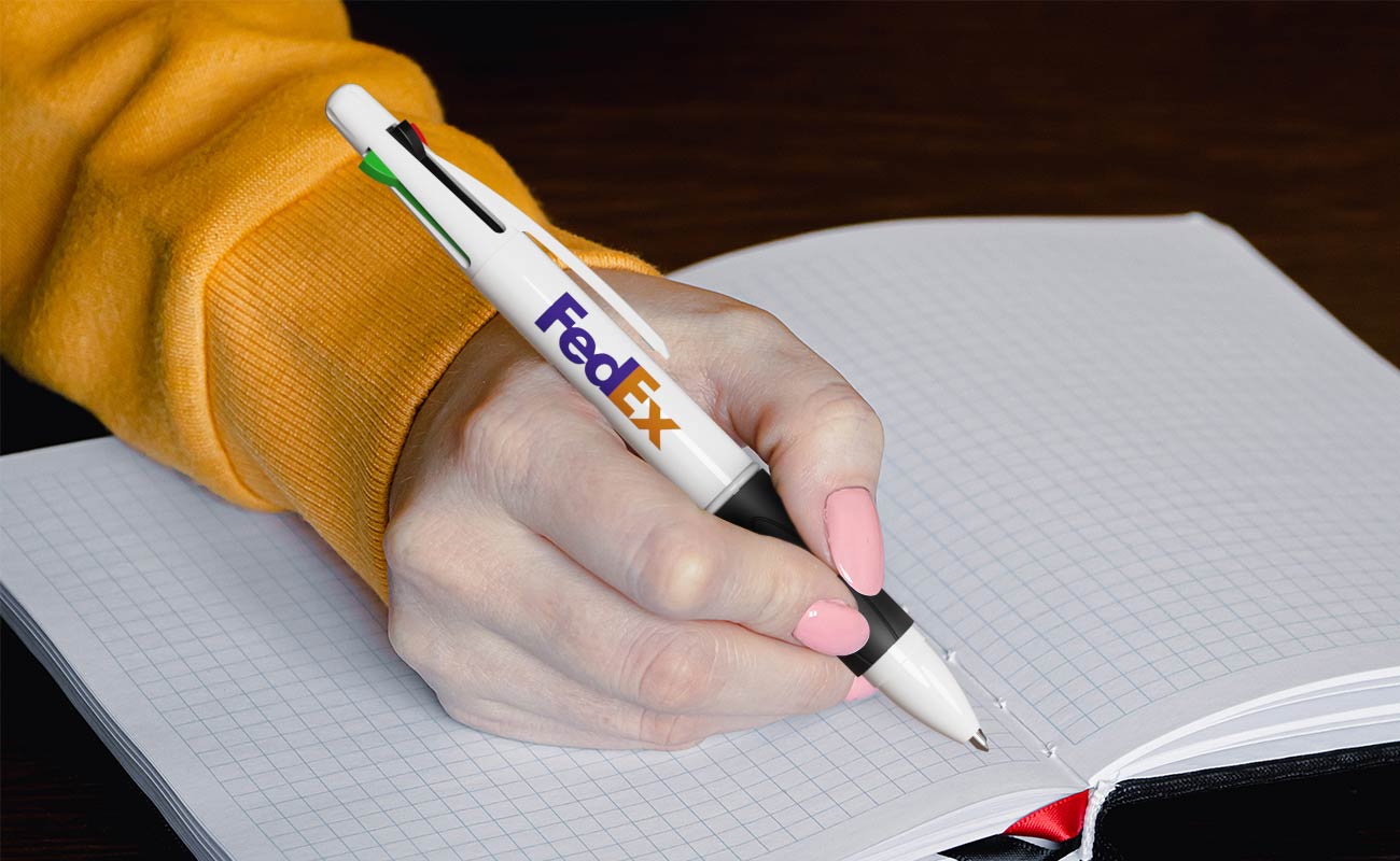 Quad - Pennor i 4 färger med tryck gallery thumbnail