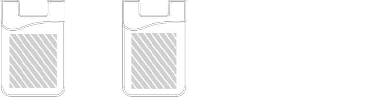 Korthållare för telefoner Screentryck Korthållare för telefoner Screentryck