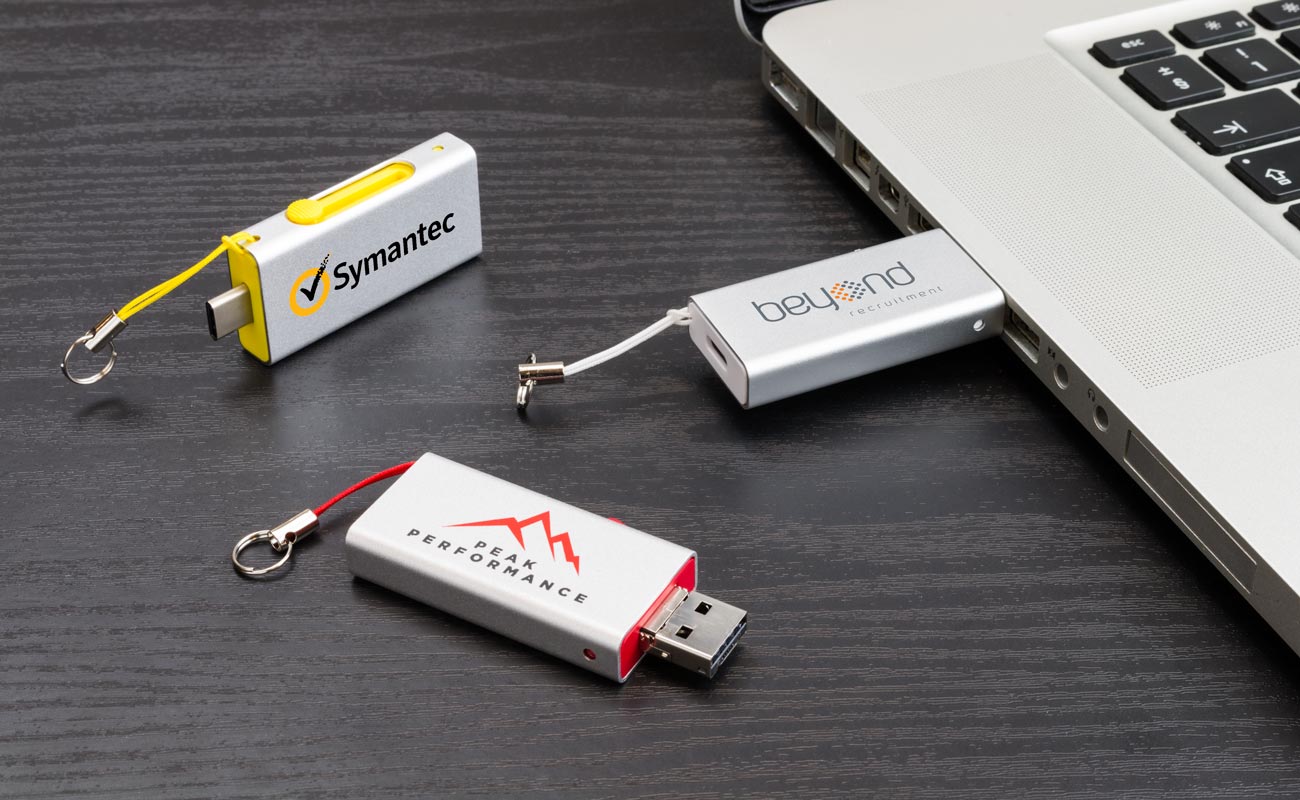 Slide - USB Minne med USB-C med Tryck