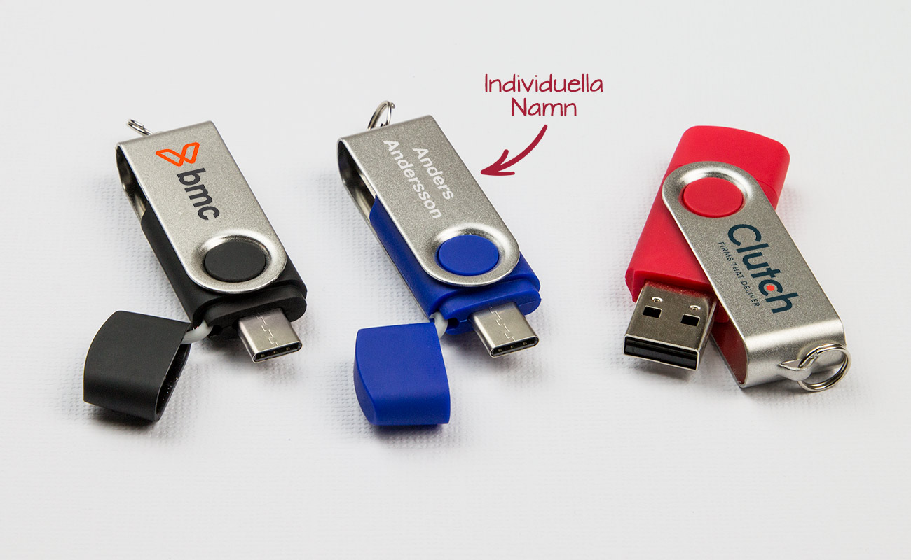 Twister Go - USB Minne med USB-C med Tryck