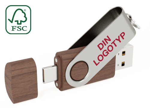 Twister Go Wood - Billiga USB Minnen Med Tryck