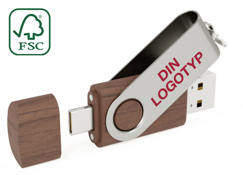 Twister Go Wood - USB-C med Tryck Twister Go Wood - USB-C med Tryck