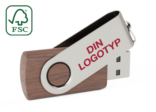 Twister Wood - USB Minne Med Tryck